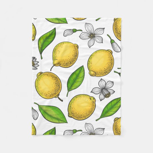 Lemons フリースブランケット (正面)