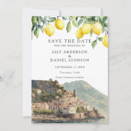 Lemons Amalfi Coast Italy Wedding セーブザデート