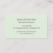 Lemons and Flowers Mediterranean Floral Botanical 名刺 (裏面)