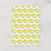 Lemons and Foliage Baby Shower Book Request エンクロージャーカード (裏面)