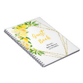 Lemons and Foliage Baby Shower Guest Book ノートブック (右側)