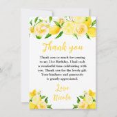 Lemons and Foliage Birthday サンキューカード (正面)