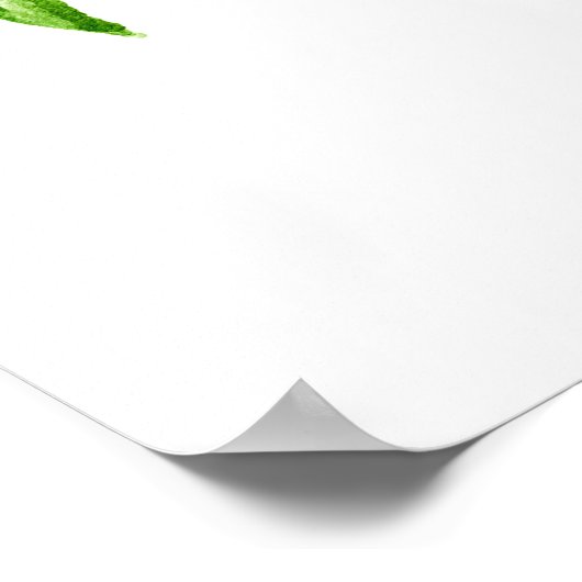 Lemons and Foliage Birthday Welcome ポスター (角)