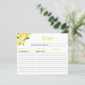 Lemons and Foliage Recipe Card (スタンド正面)