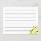 Lemons and Foliage Recipe Card (裏面)