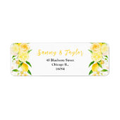 Lemons and Foliage Wedding ラベル (正面)