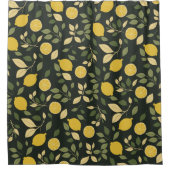 Lemons and Leaves シャワーカーテン (正面)