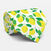 Lemons and leaves pattern ネクタイ (ロール)