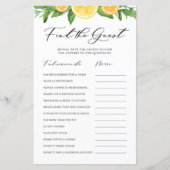 Lemons and Oranges Find the Guests Shower Game (正面)