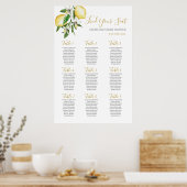 Lemons Baby Shower Girl Seating Chart ポスター (キッチン)