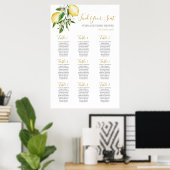 Lemons Baby Shower Girl Seating Chart ポスター (ホームオフィス)