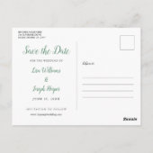 Lemons Blossomスクリプトエレガント日付の保存 ポストカード (裏面)