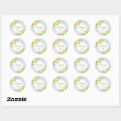 Lemons blue gingham boy squeeze me party favor ラウンドシール (シート)