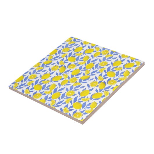Lemons Blue Mediterranean タイル (側面)