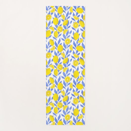 Lemons Blue Mediterranean ヨガマット (正面)
