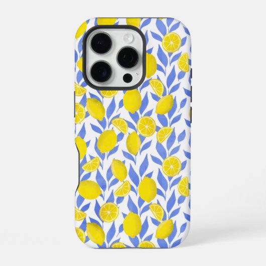 Lemons Blue Mediterranean iPhoneケース (裏面)