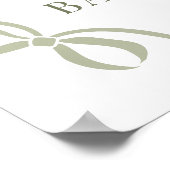 Lemons bow sage green welcome Baby Shower ポスター (角)