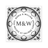 Lemons & Bows Return Address Self-Inking Stamp セルフインキングスタンプ (デザイン)