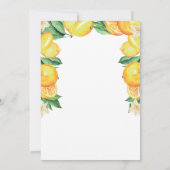 Lemons Bridal Shower invitation 招待状 (裏面)