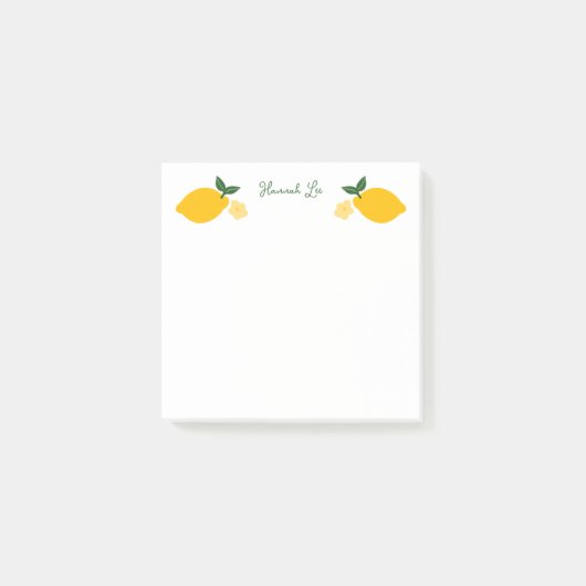 Lemons CUSTOM Name Cute Illustration ポストイット (正面)