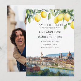 Lemons Florence Tuscany Italy Photo Wedding セーブザデート