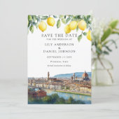 Lemons Florence Tuscany Italy Wedding セーブザデート (スタンド正面)