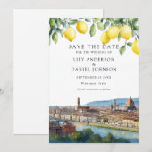 Lemons Florence Tuscany Italy Wedding セーブザデート (正面/裏面)