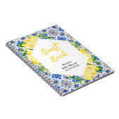 Lemons Foliage Baby Shower Mediterranea Guest Book ノートブック (右側)