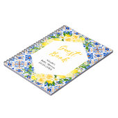 Lemons Foliage Baby Shower Mediterranea Guest Book ノートブック (左側)