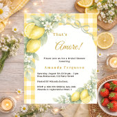 Lemons gingham italian Bridal Shower invitation
