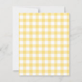 Lemons gingham italian Bridal Shower invitation (裏面)