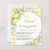 Lemons gingham italian Bridal Shower invitation (正面)