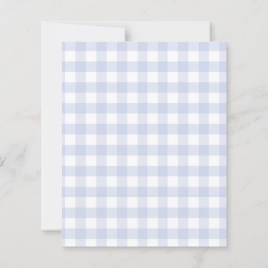 Lemons gingham squeeze Bridal Shower invitation (裏面)