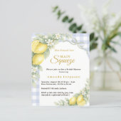 Lemons gingham squeeze Bridal Shower invitation (スタンド正面)