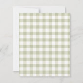 Lemons gingham squeeze Bridal Shower invitation (裏面)