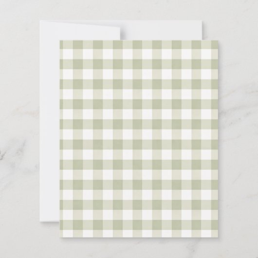 Lemons gingham squeeze Bridal Shower invitation (裏面)