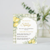 Lemons gingham squeeze Bridal Shower invitation (スタンド正面)