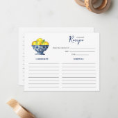 Lemons in blue and white bowl Recipe card ノートカード (正面/裏面インサイチュ)