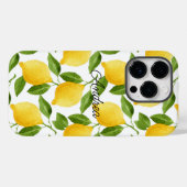Lemons iPhoneケースモノグラムの Case-Mate iPhoneケース (裏面 (横))