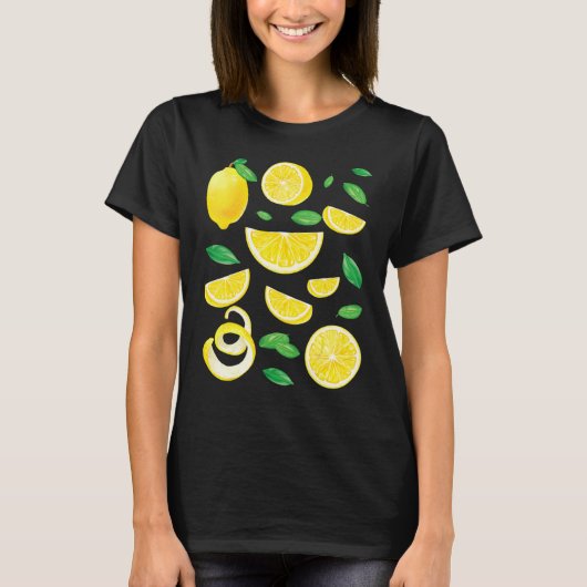 Lemons Lemon Slices Fruit Slices Lemonade Citrus S Tシャツ (正面)