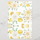 Lemons&Lemonsの上または下バラブライダルシャワーゲームカード チラシ (裏面)