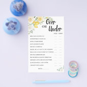 Lemons&Lemonsの上または下バラブライダルシャワーゲームカード チラシ (シングル)