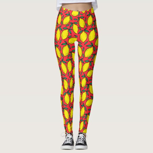 "Lemons, Lemons Everywhere" Leggings レギンス (正面)