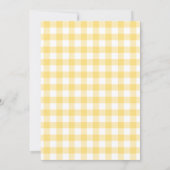 Lemons love laughter bow gingham Bridal Shower 招待状 (裏面)