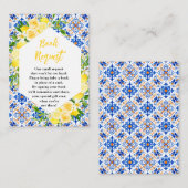 Lemons Mediterranean Baby Shower Book Request エンクロージャーカード (正面/裏面)