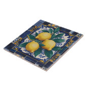 Lemons Mediterranean Dark Blue and Golden Yellow タイル (側面)