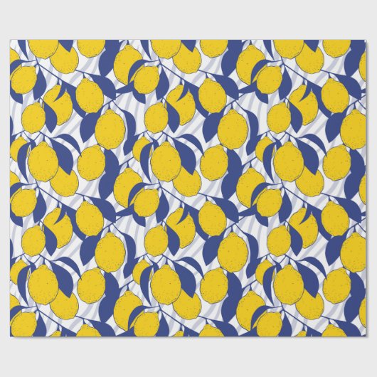Lemons Pattern ラッピングペーパー (フラット)