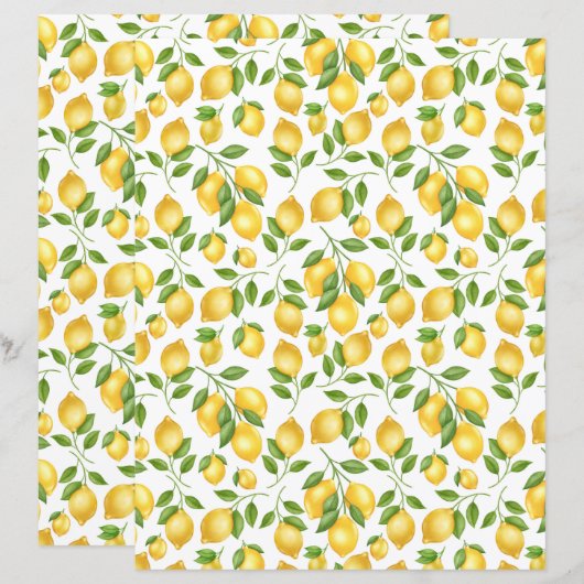 Lemons Scrapbook Paper (正面/裏面)