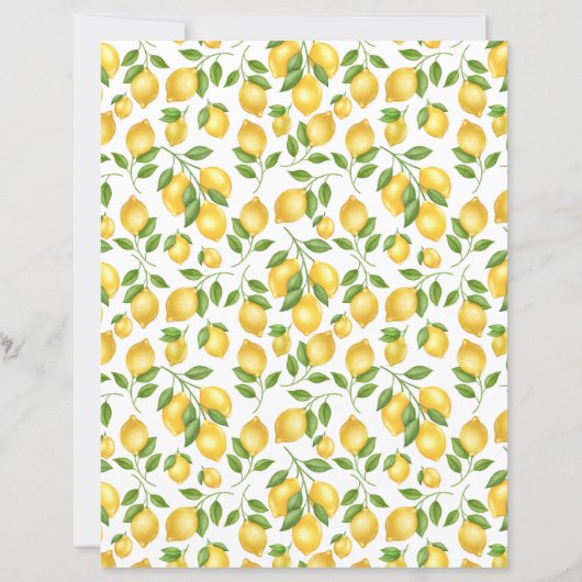 Lemons Scrapbook Paper (裏面)