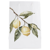 Lemons Sicily Italian Birthday ミディアムペーパーバッグ (裏面)